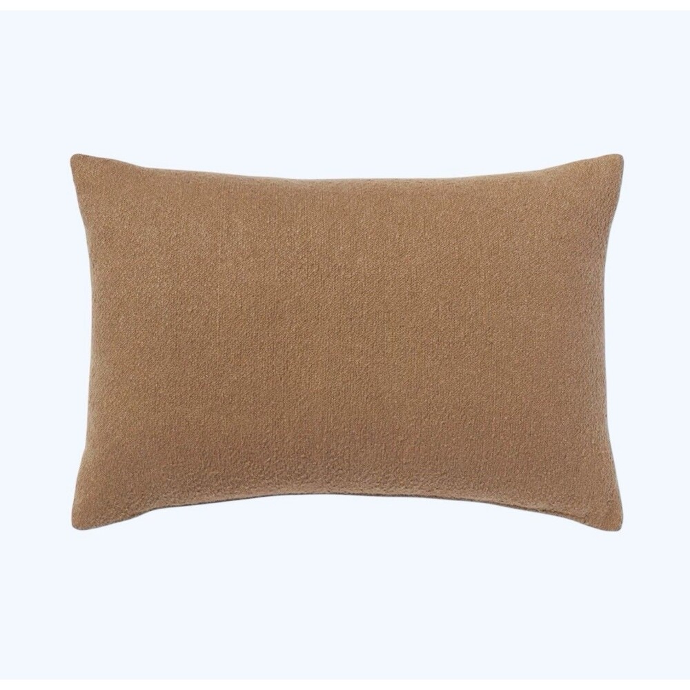 Oblong Boucle Color Blocked Decorative Throw Pillow Brown - Threshold NEW